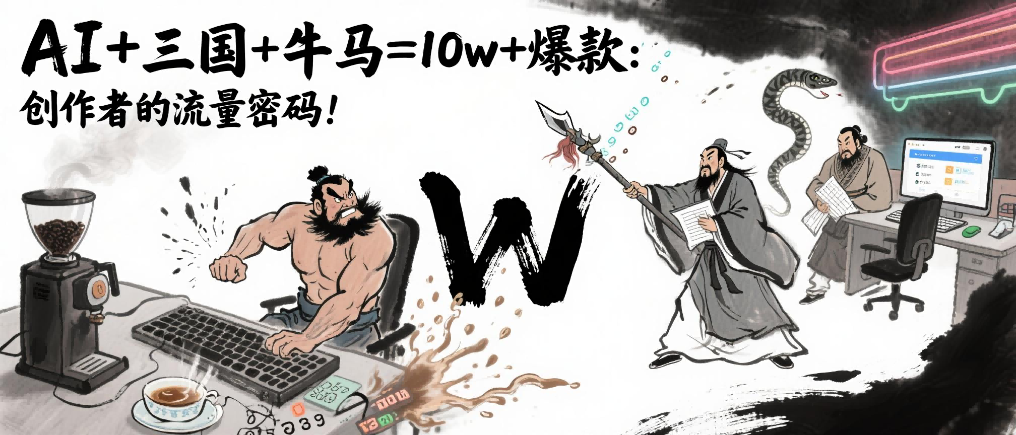 AI+三国+牛马=10w+爆款：创作者的流量密码！-吉祥副业