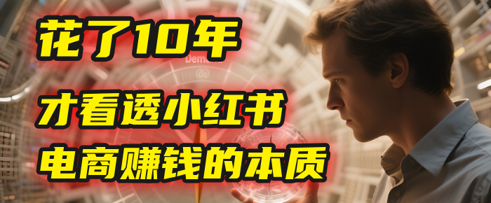 我花了10年，才看透小红书电商赚钱的2个字：本质-吉祥副业