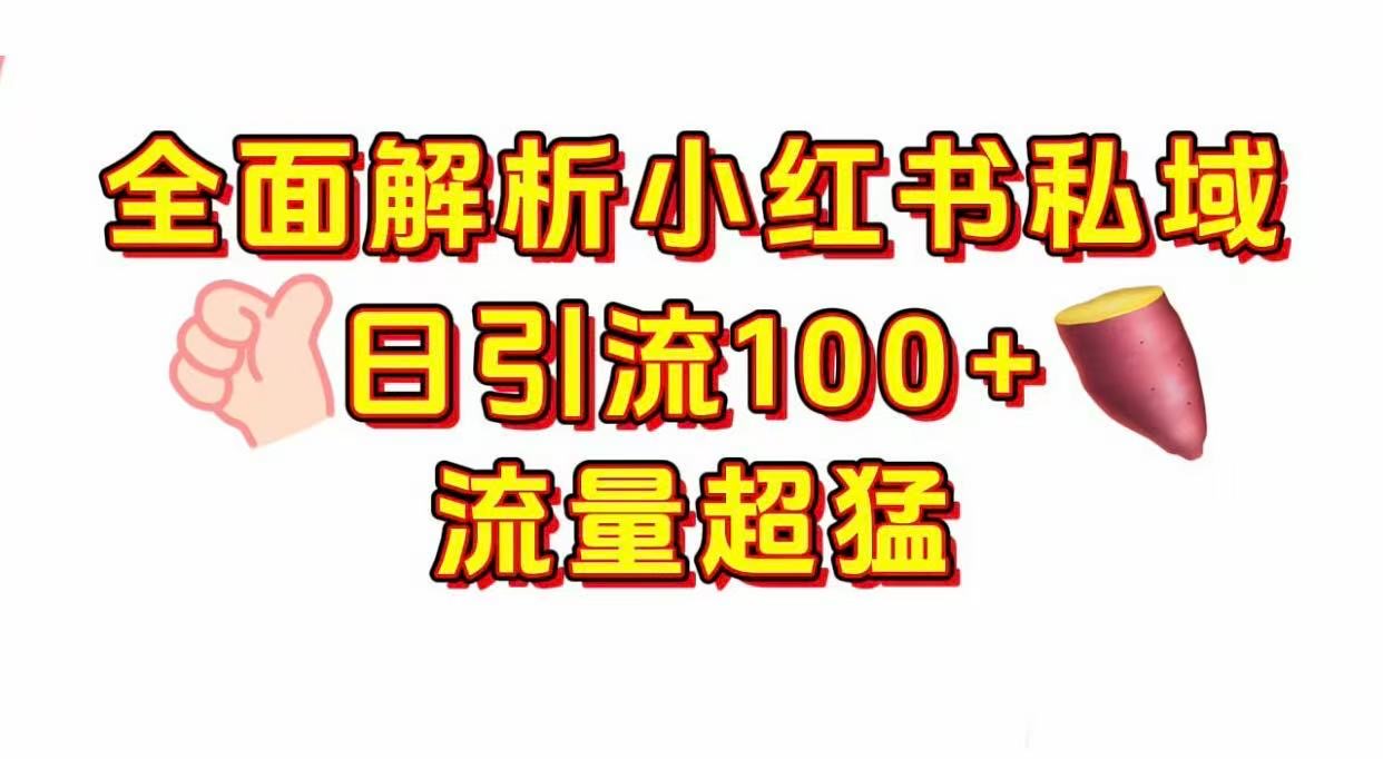 小红书私域引流 每天加100+-吉祥副业
