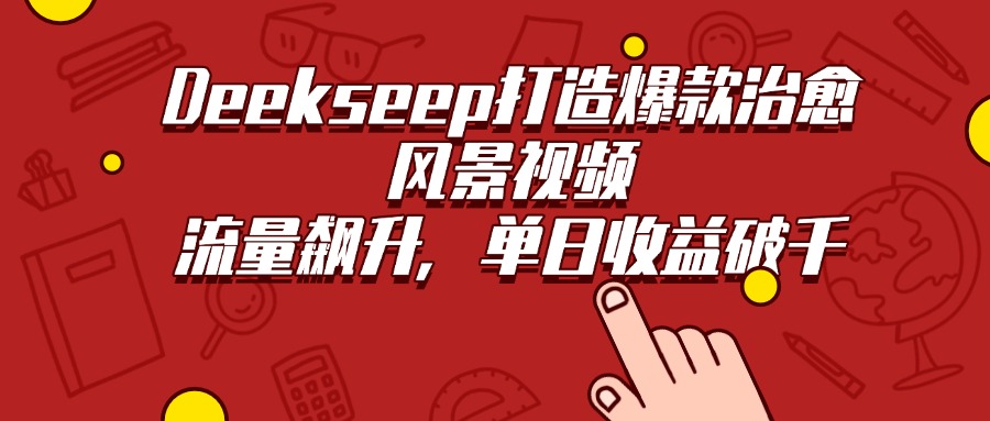 Deekseep打造爆款治愈风景视频，流量飙升，单日收益破千-吉祥副业