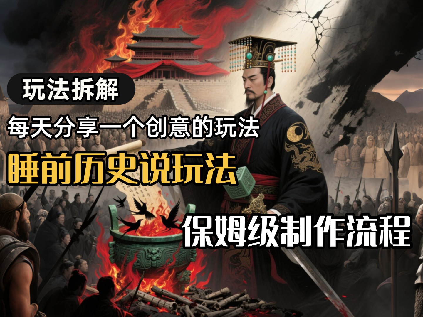 13条作品涨粉24.5万，全流程拆解睡前历史说，保姆级教程-吉祥副业