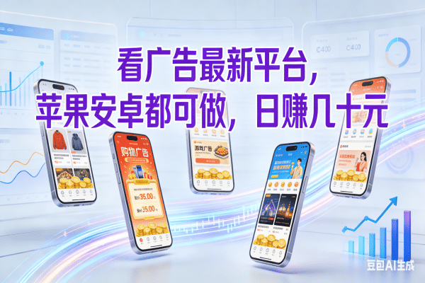 看广告最新平台，苹果安卓都可做，日赚几十元-吉祥副业