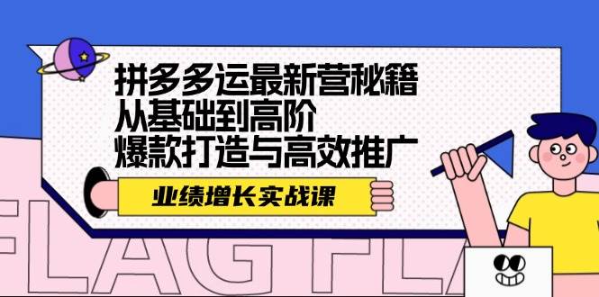 拼多多运最新营秘籍:业绩 增长实战课,从基础到高阶,爆款打造与高效推广-吉祥副业